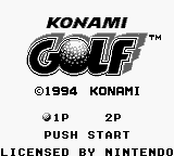 Konami Golf (Europe) Title Screen